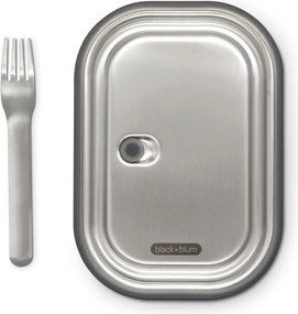 Cutie pentru pranz Black+Blum BAM-SS-L005, 1 l, Dreptunghiulara, Potrivita pentru cuptor, Fara BPA, Otel inoxidabil, Inox/Albastru