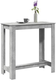 vidaXL Masă de bar, gri beton, 102x50x103,5 cm, lemn prelucrat