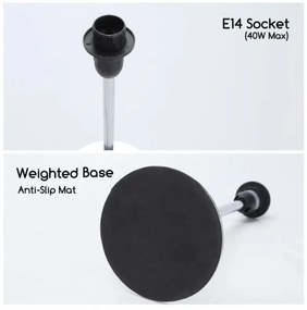 Lampă de masă Aigostar 1xE14/40W/230V negru