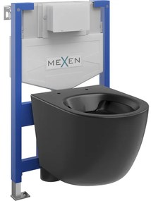 Mexen set WC încastrat cadru Felix XS-F cu vas de toaletă Lena, Negru mat - 6803322XX85