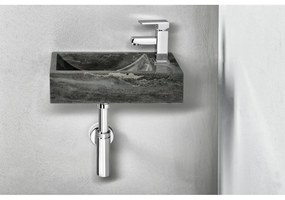 Chiuvetă mică pentru WC neagră din piatră 40x22 cm Blok – Sapho