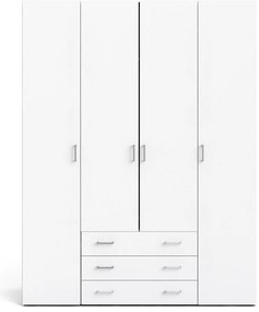 Șifonier alb 154x200 cm Space – Tvilum