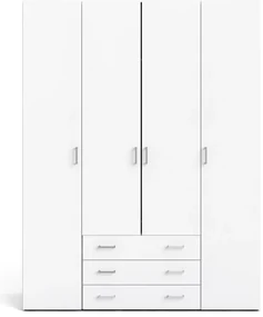 Șifonier alb 154x200 cm Space – Tvilum