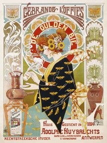 Artă imprimată Coffee Shop Advert (Art Nouveau Café) - Alphonse Mucha, (30 x 40 cm)