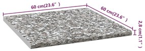 Blat de bucatarie, gri cu textura granit, 60x60x2,8 cm, PAL gri granit, 60 x 60 x 2.8 cm, 1
