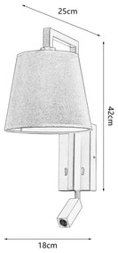 Lampă LED de perete Brilagi RAYA 1xE14/40W/230V + LED/3W negru