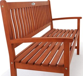 Bancă de grădină MAXIMA, 152x55x90 cm, natur maro Casaria