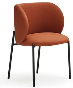 Set de scaune de sufragerie portocaliu 2 buc. tapițat Mogi – Teulat