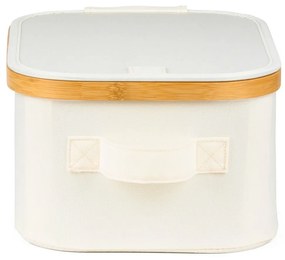 Cutie de depozitare G21 24 x 30 x 15 cm, dinbambus cu capac, bej