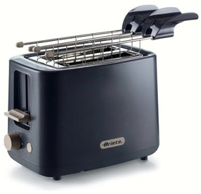 Prajitor de paine Ariete BREAKFAST 0157/03, 760W, 2 felii, Buton stop, 7 trepte, Tava dpentru firimituri detasabila, Negru
