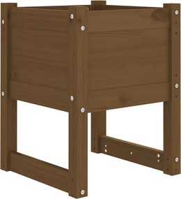 vidaXL Jardinieră, Maro miere, 40x40x52,5 cm, lemn masiv de pin