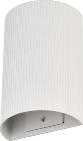 Aplica de perete aluminiu canelat alb Lucius