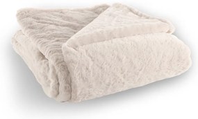 Pătură albă/bej din blană artificială 150x200 cm Ruby – Tiseco Home Studio