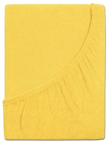 Cearsaf frote pentru patut de copil EXCLUSIV 70x140 cm galben deschis