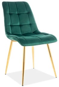 Scaun de sufragerie Charlie (verde închis + Auriu). Promo -7%. 1050315