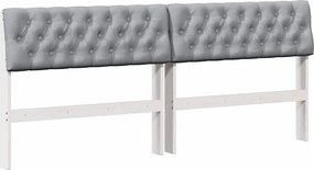 vidaXL Tăblie tapițată Gri deschis 180 cm Lemn de pin masiv