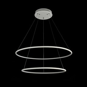 Corp de iluminat 2 cercuri albe din metal cu LED integrat Nola 2
