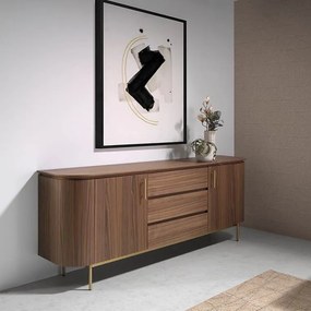 Comoda moderna design LUX Wood and Gold