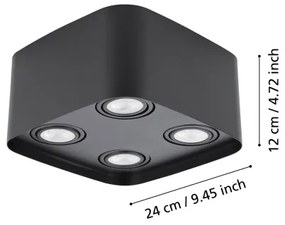 Spot LED RGBW dimabil CAMINALES-Z 4xGU10/5W/230V Eglo 99675