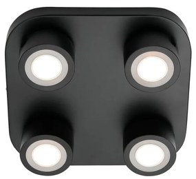 Plafoniera LED cu 4 spoturi, design modern, 3-Step MOODMAKER, Clyde 4 negru