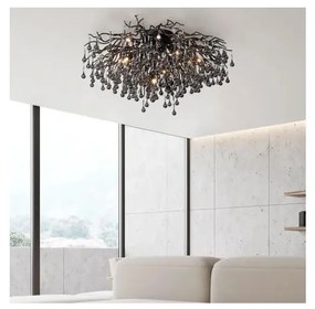 Paul Neuhaus 8092-18 - Lustra aplicată ICICLE, 14 x G9/40W/230V, Ø 100 cm, negru