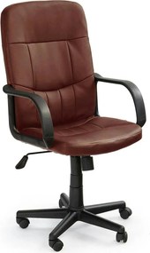 Scaun de birou DENZEL, maro inchis, piele ecologica, 58x60x100/110 cm