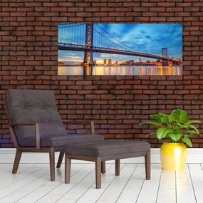 Tablou - Podul Benjamin Franklin, Philadelphia (120x50 cm)