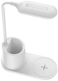Lampă de masă Platinet 3 W, încărcare wireless, alb