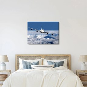 Tablou - Avion în nori (70x50 cm)