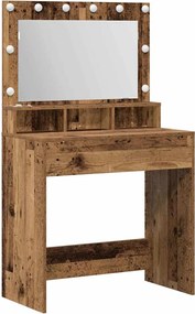 vidaXL Masă de Machiaj Lemn vechi 75,5 x 41 x 135 cm Lemn compozit