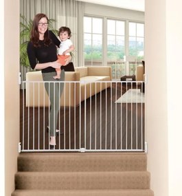 Barieră de siguranță BROADWAY 76-134,5 cm albă Dreambaby
