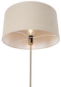 Lampă de podea reglabilă bronz cu abajur maro deschis 50 cm - Parte