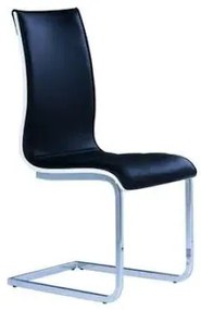 SCAUN DESIGN 1 CLASIC-MODERN, NEGRU, LIDER FURNITURE, PICIOARE CROMATE