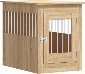vidaXL Ladă pentru câini, stejar sonoma, 55x80x68 cm, lemn compozit