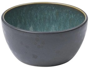 Bol din ceramică și glazură interioară verde Bitz Mensa, diametru 10 cm, negru