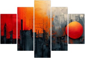 Tablou - Pictura abstractă a orașului (150x105 cm)