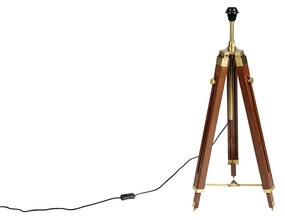Lampă de podea vintage cu trepied din alamă - Cortin