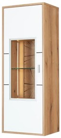 Etajera Urbano White Stanga Cu 1 Usa Alb Si Natur, 46 Cm