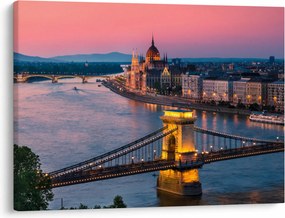 Tablou - Panorama orașului Budapesta, Ungaria (70x50 cm)