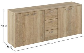Comodă Hagas (Stejar sonoma) . 1096915