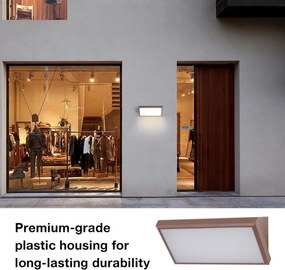 Brilagi - Aplică LED RGBW de exterior TRIANGLE 1xE27/15W/230V maro IP65