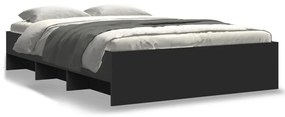 3295696 vidaXL Cadru de pat, negru, 120x190 cm, lemn prelucrat