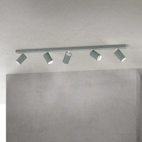 Plafoniera cu 5 spoturi directionabile stil minimalist PENN, verde deschis