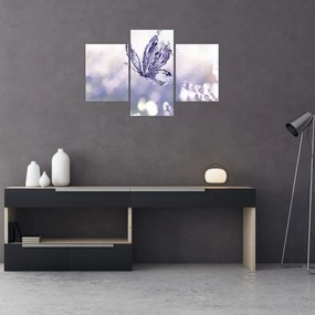 Tablou - Fluture și lavandă (90x60 cm)