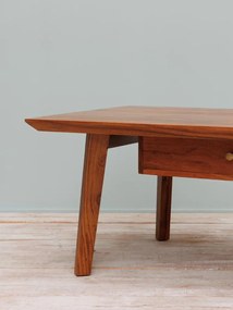 Masuta de cafea, din lemn de acacia, cu un sertar, District