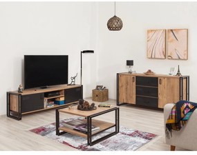 Mobilier living Cosmopolitan 1 (Pin atlantic + Negru). 1089383