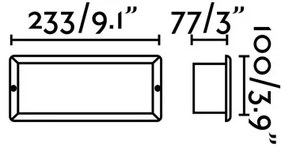 FARO 72092 - Lampă încastrată exterior LED STRIPE-2 LED/5W/230V IP54