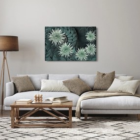 Tablou - Flori verzi (90x60 cm)