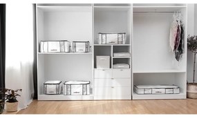 Cutie de depozitare pentru haine din material textil cu vacuum/cu pereți întăriți 65x50x26,5 cm Life – Compactor