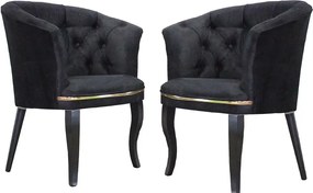 Fotoliu Milano, negru, picioare negru, Homs